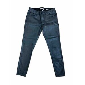 Warp + Weft Mens 29x27 Jeans JFK New York  Skinny Coal Coated Black